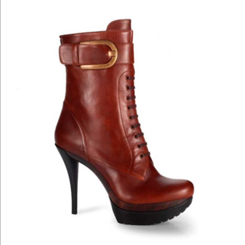 Stuart Weitzman saddle old west calf boot